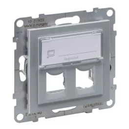   Legrand Suno kettős Systimax csatlakozóaljzat, alumínium, Legrand 721346