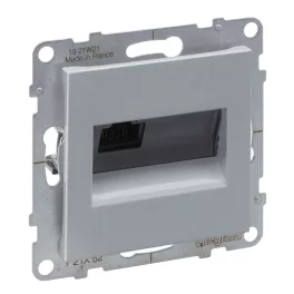   Legrand Suno RJ45 Cat.6 UTP csatlakozóaljzat, alumínium, Legrand 721352
