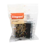 Legrand Suno csillárkapcsoló 10AX, fekete (105), Legrand 721405