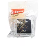 Legrand Suno egypólusú nyomó jelzőfénnyel, címketartóval, fekete (N101), Legrand 721410