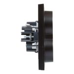 Legrand Suno 2x2P+F csatlakozóaljzat kerettel (rugós), biztonsági zsaluval, komplett, fekete, Legrand 721426