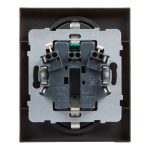 Legrand Suno 2x2P+F csatlakozóaljzat kerettel (rugós), biztonsági zsaluval, komplett, fekete, Legrand 721426