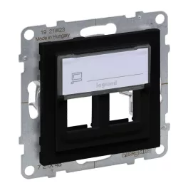   Legrand Suno kettős keystone adapter, fekete, Legrand 721445