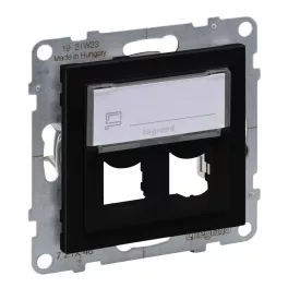   Legrand Suno kettős Systimax csatlakozóaljzat, fekete, Legrand 721446