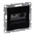 Legrand Suno RJ 11 + RJ 45 Cat.6 UTP csatlakozóaljzat, fekete, Legrand 721460