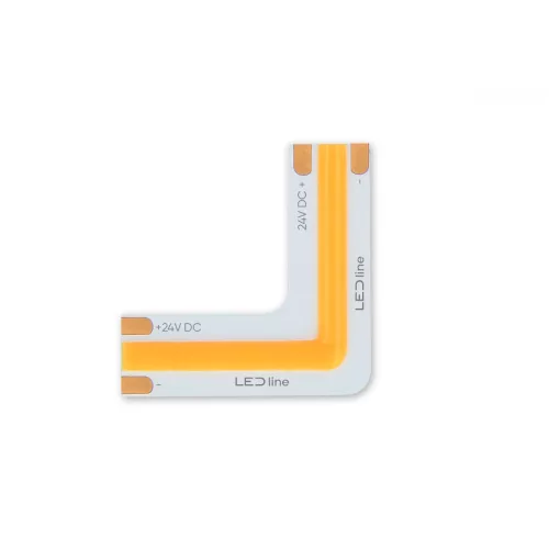 LED-szalag sarokcsatlakozó, COB, 11 W/m, 10 mm, 2 tűs, L típus, meleg fehér
