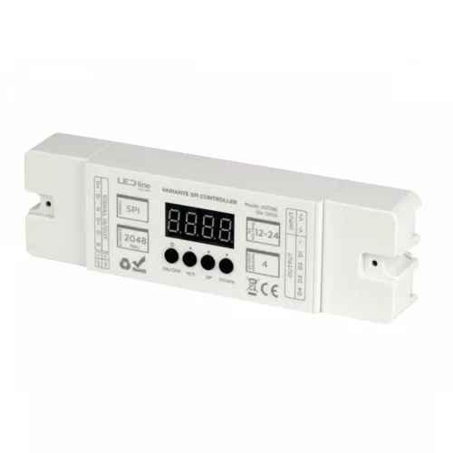 LED-szalagvezérlő, 12-24 V DC, RF SPI DIGITAL RGB, 5 év garancia