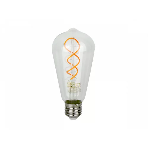E27 LED-fényforrás, 4 W, filament, szabályozható, Meleg fehér, 5 év garancia WW 1800K 230lm, LL-202399 LED line