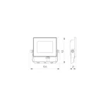 LUMINO LED-reflektor, 120°, IP65, 10 W, Természetes fehér, fekete LL-203280 LED line