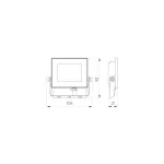 LUMINO LED-reflektor, 120°, IP65, 10 W, Természetes fehér, fekete LL-203280 LED line