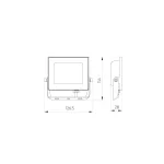 LUMINO LED-reflektor, 120°, IP65, 20 W, Természetes fehér, fekete LL-203297 LED line