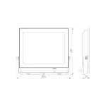 LUMINO LED-reflektor, 120°, IP65, 100 W, Természetes fehér, fekete LL-203327 LED line