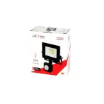 LUMINO mozgásérzékelős LED-reflektor, 120°, IP44, 10 W, Természetes fehér, fekete LL-203358 SpectrumLED