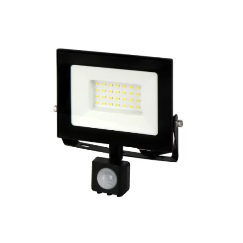 LUMINO mozgásérzékelős LED-reflektor, 120°, IP44, 30 W, Természetes fehér, fekete LL-203372 LED line