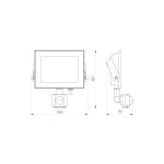 LUMINO Floodlight 4000K 30W 3000lm 120° IP44 LITE motion sensor