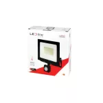 LUMINO mozgásérzékelős LED-reflektor, 120°, IP44, 50 W, Természetes fehér, fekete LL-203389 LED line