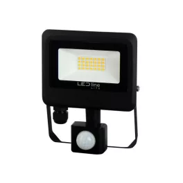   PHOTON mozgásérzékelős LED-reflektor, 120°, IP65, 20 W, Természetes fehér, fekete LL-203488 LED line