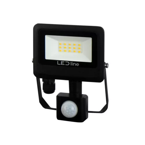 PHOTON mozgásérzékelős LED-reflektor, 120°, IP65, 10 W, Természetes fehér, fekete LL-203501 LED line