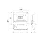 PHOTON LED-reflektor, 120°, IP65, 20 W, Természetes fehér, fekete LL-203518 SpectrumLED