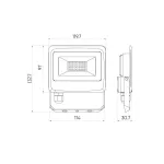 PHOTON LED-reflektor, 120°, IP65, 20 W, Természetes fehér, fekete LL-203518 SpectrumLED