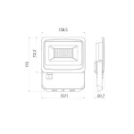PHOTON LED-reflektor, 120°, IP65, 30 W, Természetes fehér, fekete LL-203525 LED line