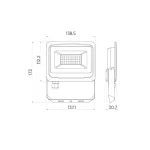 PHOTON LED-reflektor, 120°, IP65, 30 W, Természetes fehér, fekete LL-203525 LED line