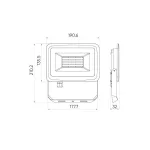 PHOTON LED-reflektor, 120°, IP65, 50 W, Természetes fehér, fekete LL-203549 LED line