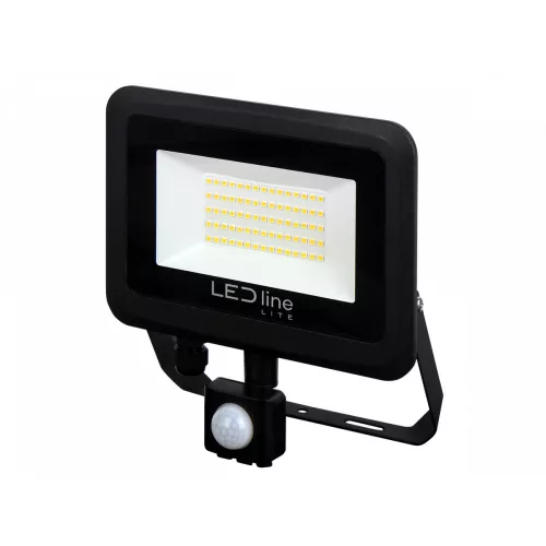 [OUTLET]  PHOTON mozgásérzékelős LED-reflektor, 120°, IP65, 50 W, Természetes fehér, fekete LL-203556 SpectrumLED