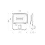 [OUTLET]  PHOTON mozgásérzékelős LED-reflektor, 120°, IP65, 50 W, Természetes fehér, fekete LL-203556 SpectrumLED