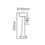 LEDline Asztali lámpa RIWIA 1,0W 120lm CCT IP20 ezüst 1800mAh LL-204478 LED line