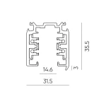 3 PHASE RAIL LUMICANTO 2m WHITE PRIME LL-210554 LED line