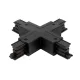 Connector X for 3 phase track LUMICANTO black with feeding PRIME LL-210691 SpectrumLED