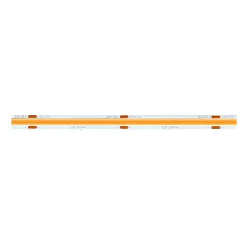 LED-szalag, COB, 1600 LED, 24 V DC, 8 W/m, IP20, meleg fehér, 5 év garancia, kiszerelés (5 méter)