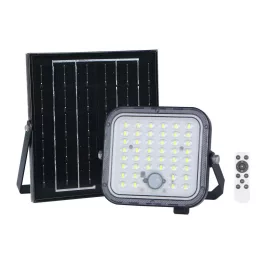  LUNIR napelemes LED-reflektor, 90°, IP65, 50 W, Természetes fehér, fekete