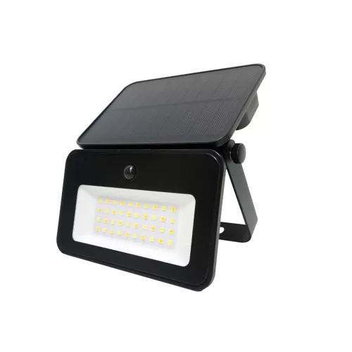 FLOWLITE napelemes LED-reflektor, 120°, IP65, 20 W, Szabályozható színhőmérséklet, fekete LL-211346 SpectrumLED