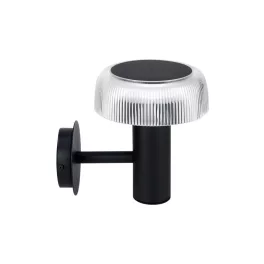   Suntis Solar Wall Light 3000K 170lm 2Ah USB-C Round IP54 Black PRIME LL-217577 SpectrumLED