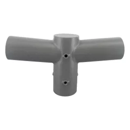 Bracket for 2 fixtures for folding lighting pole gray