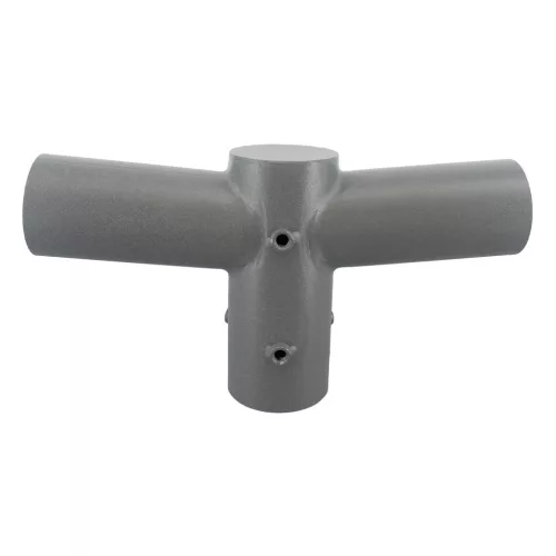 Bracket for 2 fixtures for folding lighting pole gray