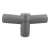 Bracket for 2 fixtures for folding lighting pole gray