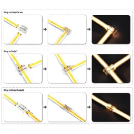   Connector for LED strips Fast Connector 3gen. 9in1 SMD/COB 2pin 8mm 5A PCB-PCB PRIME (10 db/csomag)