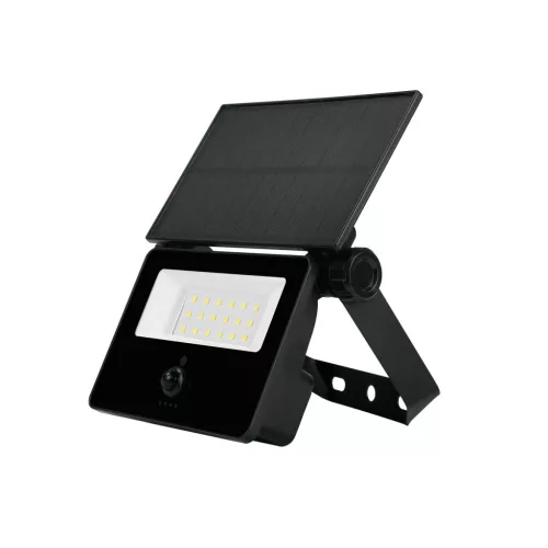 Solar floodlight FLOWLITE 4000K 3W 300lm PIR IP65 black LITE