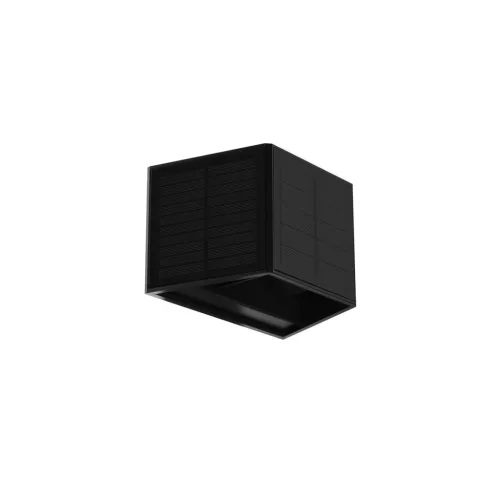 Solar LED wall lamp CUBE 3000K 50lm IP54 black LITE