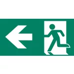 Mounting accessories CLARENTO - left arrow AAE102 for emergency evacuation lamp