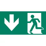 Mounting accessories CLARENTO - arrow down L person P AAE104 for emergency evacuation light