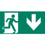 Mounting accessories CLARENTO - arrow down P person L AAE109 for emergency evacuation light