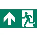 Mounting accessories CLARENTO - arrow up L person P AAE100 for emergency evacuation light