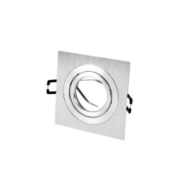   LEDline® downlight aluminium square adjustable SLIM silver brushed AKROS