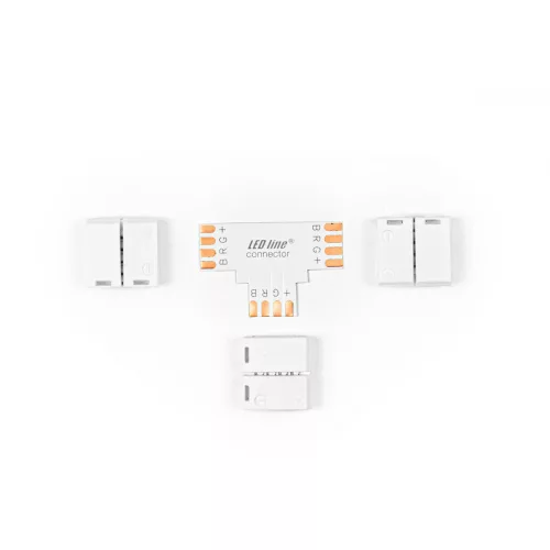 LEDline® COB strip CLICK CONNECTOR angular 10 mm 4 PIN Type T RGB