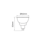 MR16 LED-fényforrás 10/14 V, 3 W, Meleg fehér WW 2700K 273lm, LL-247804 SpectrumLED