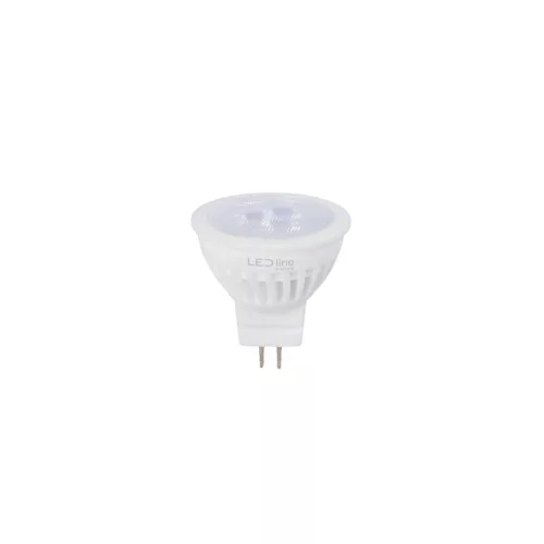 MR11 LED-fényforrás, 10/14 V AC/DC, 3 W, Meleg fehér, 5 év garancia WW 2700K 330lm, LL-248139-II LED line